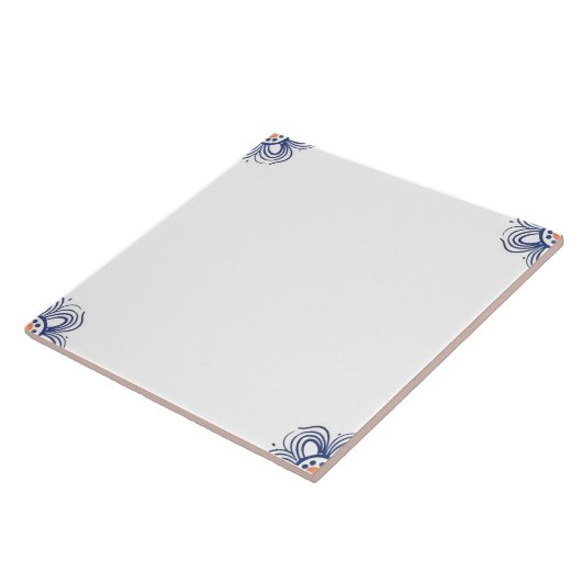 Delft Blue Matching Dutch Indigo Mix Match Empty Tegeltje (Zijkant)