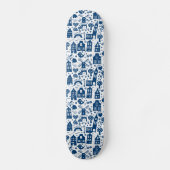 Delft Blue Persoonlijk Skateboard (Voorkant)
