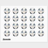 delft blue ronde sticker (Vel)