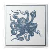 Delft Blue  Steampunk Octopus of Devilfish Tegeltje (Voorkant)