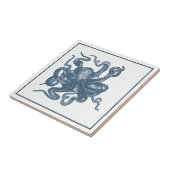 Delft Blue  Steampunk Octopus of Devilfish Tegeltje (Zijkant)