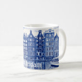 Delft Blue style mug: Amsterdam Koffiemok (Voorkant rechts)