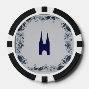 Delft blue tegel Eastern Gate in Delft Poker Chips