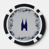 Delft blue tegel Eastern Gate in Delft Poker Chips (Achterkant)