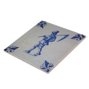 Delft Blue Tegel - Mower die cyaan of sikkel vervo Tegeltje