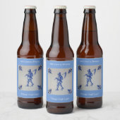 Delft Blue Tegel - Sjabloon Bier Etiket (Flessen)