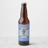 Delft Blue Tegel - Sjabloon Bier Etiket (Voorkant)