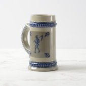 Delft Blue Tegel - Sjabloon Bierpul (Voorkant links)