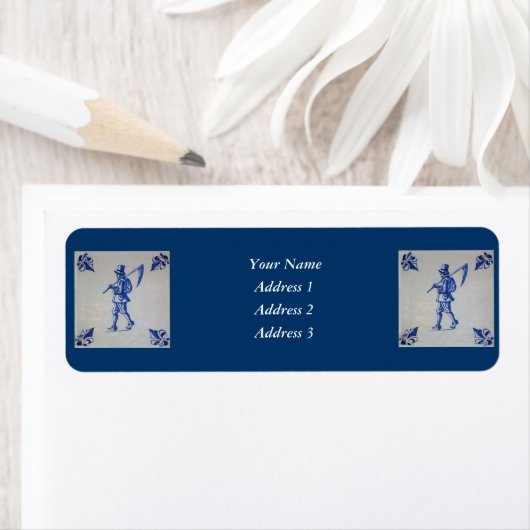 Delft Blue Tegel - Sjabloon Etiket (Insitu)