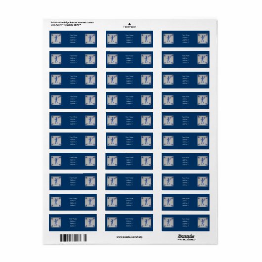 Delft Blue Tegel - Sjabloon Etiket (Full Sheet)