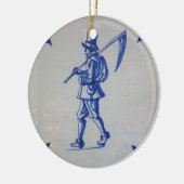 Delft Blue Tegel - Sjabloon Keramisch Ornament (Links)