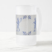 Delft Blue Tegel - Sjabloon Matglas Bierpul (Voorkant rechts)