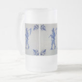 Delft Blue Tegel - Sjabloon Matglas Bierpul (Voorkant links)
