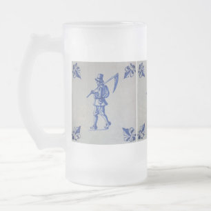 Delft Blue Tegel - Sjabloon Matglas Bierpul