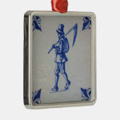 Delft Blue Tegel - Sjabloon Metalen Ornament (Rechts)