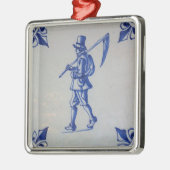 Delft Blue Tegel - Sjabloon Metalen Ornament (Links)