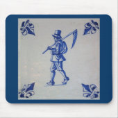 Delft Blue Tegel - Sjabloon Muismat (Voorkant)