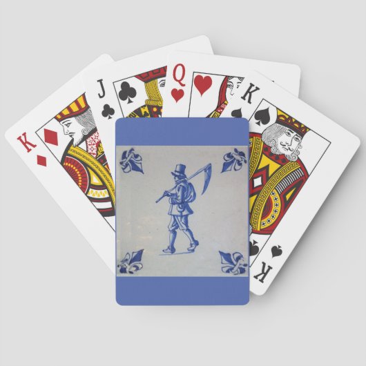 Delft Blue Tegel - Sjabloon Pokerkaarten (Achterkant)