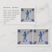 Delft Blue Tegel - Sjabloon Visitekaartje (Voorkant / Achterkant)