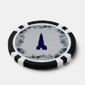 Delft blue tile New Church in Delft Pokerchips (Enkel)