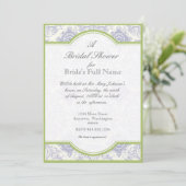 Delft Blue Toile Quatrefoil - Vrijgezellenfeest no Kaart (Staand voorkant)