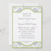 Delft Blue Toile Quatrefoil - Weddenschap Kaart (Voorkant)