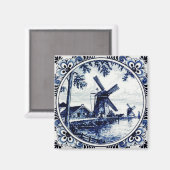 Delft Blue Vintage Magneet (Voorkant / Achterkant)