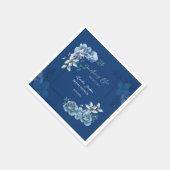 Delft Blue White Chinoiserie Floral Bridal Shower  Servet (Hoek)