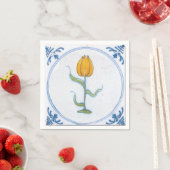 Delft Blue White Yellow Tulip Art-inapkin Servet (Insitu)