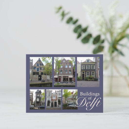 Delft Buildings Collage Briefkaart (Staand voorkant)