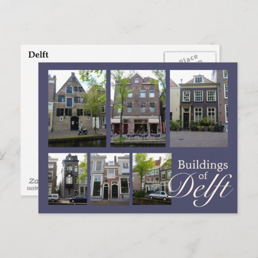 Delft Buildings Collage Briefkaart (Voorkant / Achterkant)