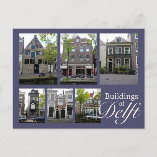 Delft Buildings Collage Briefkaart (Voorkant)