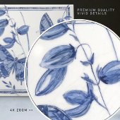 Delft Butterfly Floral Wall Decor Art Nouveau Tegeltje