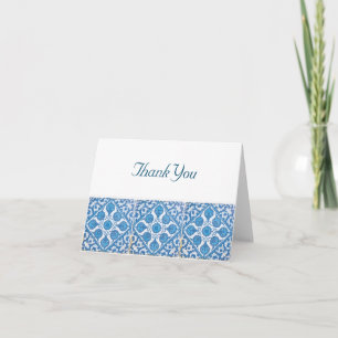 Delft Cornbloemen  Art Hartelijk dank Bedankkaart