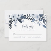 Delft Floral RSVP-kaart RSVP Kaartje (Voorkant)