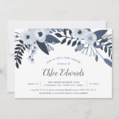 Delft Floral | Uitnodiging tot Baby shower (Voorkant)