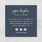 Delft Floral Vierkante Visitekaartje (Achterkant)