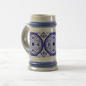 Delft geïnspireerde kunst stein bierpul (Voorkant links)