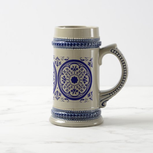 Delft geïnspireerde kunst stein bierpul (Rechts)