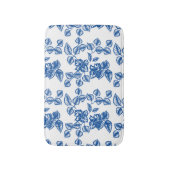 Delft-LIke Blue Floral Print Badmat (Voorkant Verticaal)