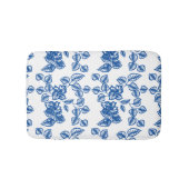 Delft-LIke Blue Floral Print Badmat (Voorkant)