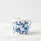 Delft-LIke Blue Floral Print Espresso Kop (Voorkant rechts)