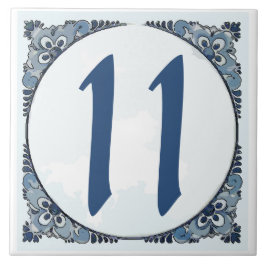 Delft look #11 Tegel, Huisnummers, wijzigingsnumme Tegeltje
