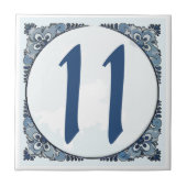 Delft look #11 Tegel, Huisnummers, wijzigingsnumme Tegeltje (Voorkant)