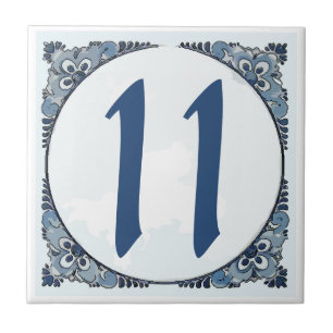 Delft look #11 Tegel, Huisnummers, wijzigingsnumme Tegeltje