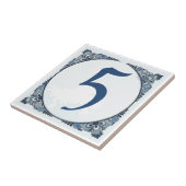 Delft look #5 Tegel, Huisnummers, wijzigingsnummer Tegeltje (Zijkant)