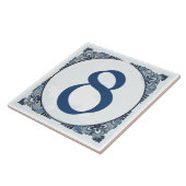 Delft look #8 Tegel, Huisnummers, wijzigingsnummer Tegeltje (Zijkant)