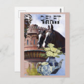Delft Nederland Holland Pottery Travel Briefkaart (Voorkant / Achterkant)