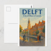 Delft, Nederland Reizen Briefkaart (Voorkant / Achterkant)