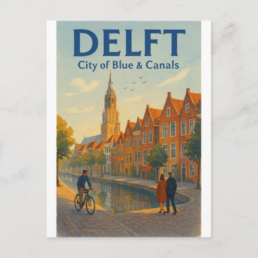 Delft, Nederland Reizen Briefkaart (Voorkant)
